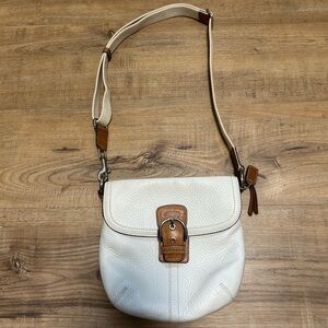 Coach off-white leather bag